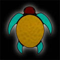 Stained Glass Native Turtle Symbol Suncatcher
