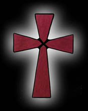 stained glass Latin Cross suncatcher