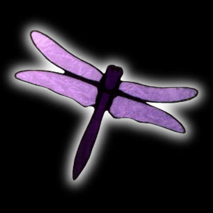 stained glass dragonfly suncatcher