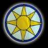 Stained Glass 10 inch Sun Window