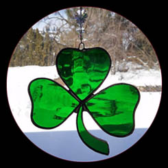 stained glass Shamrock suncatcher