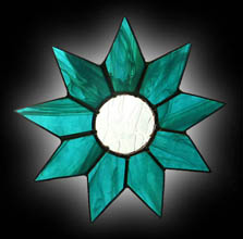 stained glass 9 Pointed Star suncatcher