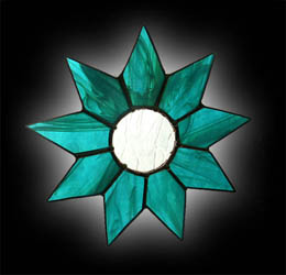 stained glass 9 Pointed Star suncatcher