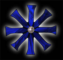 stained glass Baptismal Cross Suncatcher