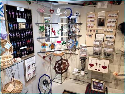 Pottery Place Plus Stained Glass Display
