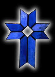 stained glass Christian Cross suncatcher