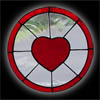 Small Stained Glass Heart Window