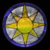 Small Stained Glass Sun Window