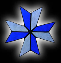 stained glass Maltese Cross suncatcher