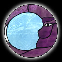 Stained glass Moon Window Stained Glass Moon Window