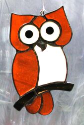 Orange Owl Suncatcher