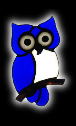 stained glass owl suncatcher