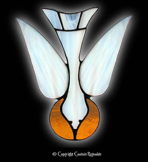 stained glass Spirit Dove suncatcher