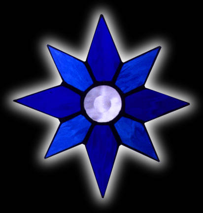 stained glass evening star suncatcher