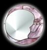 Stained Glass 10 inch Moon Mirror