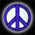 Stained Glass Peace Sign Suncatcher